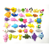 Gomas de Borrar de Lápiz con Forma de Animales, Paquete de 70 Unidades, Creativas, de Alta Calidad, Libres de Polvo, Material TPR/PVC, para Niños, Venta al Por Mayor, Diseño 3D Desmontable