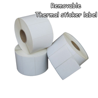 Rollo Adhesivo de Impresora Antifalsificación, Adhesivo Térmico de 50x25mm, Etiqueta de Código de Barras de 2x1 Pulgadas, Adhesivo Disolución
