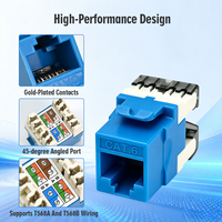 Module Keystone RJ45 Cat6a sans outil, coudé à 90 et 180 degrés, pour câblage UTP Cat 6 T568A et T568B