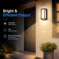 Lampe murale LED extérieure intelligente crépuscule-aube 20/24/30W, température de couleur sélectionnable 2700-5000K, stock important prêt pour les projets, garantie 5 ans