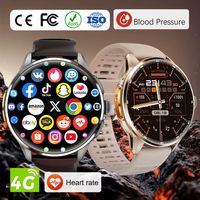 Montre connectée Android H100 4G 3+32 Go avec GPS et caméra 2MP, appels vidéo Bluetooth, montre intelligente de mode