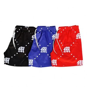 Pantalones Cortos Deportivos de Diseño Libre con Cintura Elástica, Transpirables, Ecológicos, Suaves, con Forro de 5 Pulgadas, para Gimnasio y Fitness, para Hombre, de Malla - Product Image 1