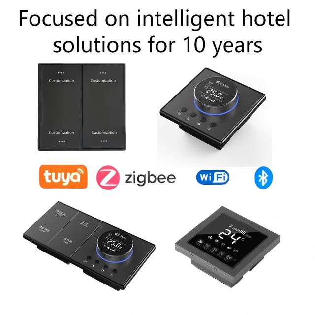 Tuya IoT Hotel RCU Control Host Optional Wired RS485 or Wireless Zigbee WiFi Hotel Intelligent Guest Room System