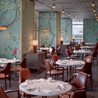 JEILI Solutions d'ameublement commercial pour hôtels : Ensemble table et chaises de restaurant modernes en cuir et marbre, idéal pour les projets.