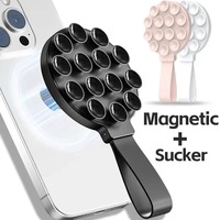 Ventouse en silicone best-seller transfrontalier pour support de téléphone magnétique, utilisation au lit, conception multifonctionnelle pour doigt paresseux