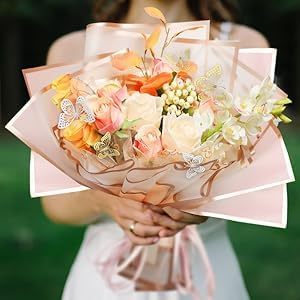 20 Sheets Flower <b>Wrapping</b> <b>Paper</b> Waterproof Floral Bouquet <b>Wrapping</b> <b>Paper</b> Florist Supplies Packaging <b>Paper</b> for Wedding Birthday - Product Image 4
