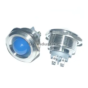 QZ Industrial Diameter 30mm LED Signal Pilot Lamp 3V 6V 12V 24V 36V 48V 110V 220V 5 Colors LED Indicator Light