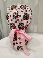 Bonnets chirurgicaux avec queue de cheval, doublure en satin, logo personnalisé, à nouer, pour infirmières, avec boutons, pour usage hospitalier