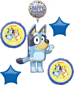 Nuevo Diseño de Globos de <span class=keywords><strong>Bluey</strong></span> y <span class=keywords><strong>Bingo</strong></span> - Suministros para Fiesta de Cumpleaños de <span class=keywords><strong>Bluey</strong></span>, Ramo de Globos Decorativos, Paquete de 5 Globos Metálicos - Product Image 3