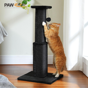 Rascador Grande para Gatos de 32 Pulgadas de Alto, Rascador Negro para Gatos Adultos de Interior, Rascador Definitivo con Sisal Tejido - Product Image 4