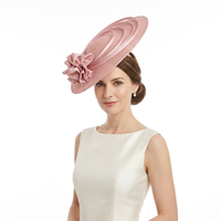 Chapeau de mariée de style euro-américain de luxe léger, en lin jacquard uni, toutes saisons, pour occasions formelles, courses hippiques et église