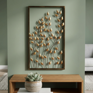 Décoration murale en fer forgé doré moderne Sheeraz International, motif floral traditionnel, décoration suspendue, arts métalliques personnalisés - Product Image 6