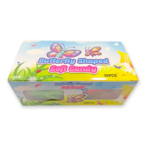 ลูกอมกัมมี่รูป<span class=keywords><strong>ผีเสื้อ</strong></span>แบบใหม่ OEM ODM รสผลไม้หลากสี บรรจุกล่องสวยงาม ผู้ผลิตลูกอม - Product Image 4