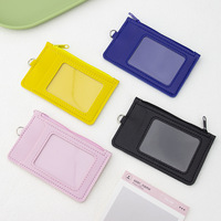 Porte-cartes et porte-monnaie unisexe en PU avec fermeture éclair, design élégant, grande capacité, plusieurs emplacements pour cartes, sensation premium
