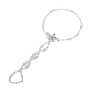 Cheville en forme d'étoile avec perles d'imitation, plaqué argent, style bohème, bijoux de fête pour femme 2024 - Product Image 5