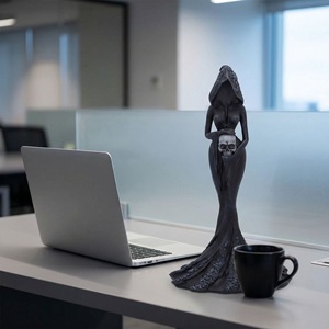 Statue de sorcière en résine personnalisée en gros avec figurines de sorcières gothiques pour la décoration d'Halloween, cadeau original, décoration du Jour des Morts - Product Image 4