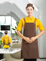 Tablier de cuisine sans manches en toile imperméable et anti-taches, personnalisable en couleur et logo, pour la restauration