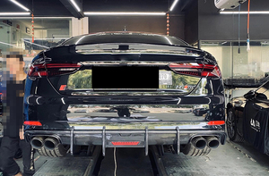 Miễn Phí Vận Chuyển Rs5 Phong Cách Phía Sau Khuếch Tán Splitter Lip A5 S5 Sợi <span class=keywords><strong>Carbon</strong></span> Phía Sau Bumper Khuếch Tán Cho Audi A5 S5 2017 2018 2019 - Product Image 6