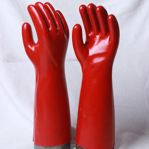 Cheap <strong>pvc</strong> coated work <strong>gloves</strong> red oil resistant <strong>glove</strong> - Product Image 1