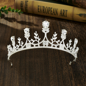 Diadème de mariée européen et américain haut de gamme couronne de cristal en alliage atmosphérique <span class=keywords><strong>anniversaire</strong></span> 18 accessoires de mariage diadème <span class=keywords><strong>adulte</strong></span> - Product Image 4