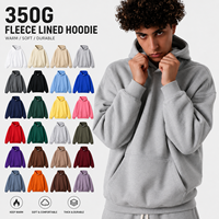 Sudadera con Capucha Casual con Logotipo Bordado Personalizado, Sudadera de Forro Polar Grueso de Alta Calidad de 350 g, Sudadera con Capucha de Invierno para Hombre, Talla Grande, con Bolsillos