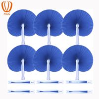 Mgg Éventail pliant en papier de petite taille, en forme de pêche, avec poignée en plastique colorée, pour décorations, style minimalisme moderne, pour mariage, Zhejiang Six
