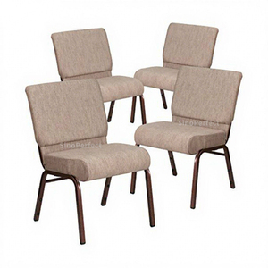 Sillas de Tela Personalizadas para Auditorio/Iglesia con Logotipo, Color a Elección, Fabricadas en China, Silla Metálica Tapizada Moderna para Iglesia - Product Image 1