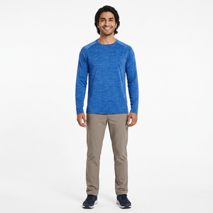 Chemises d'hiver à manches longues pour hommes, qualité supérieure, style urbain, personnalisables, en satin polyester-coton respirant, vente en gros - Product Image 1