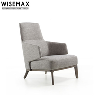 WISEMAX-muebles italianos de lujo para el hogar, juego de silla con base de madera, estilo otomano, para sala de estar