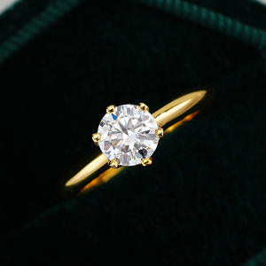 Горячая распродажа! Ювелирные изделия 18k позолоченный водонепроницаемый S925 стерлингового серебра 1ct Муассанит кольцо для помолвки для женщин - Product Image 3