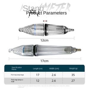 Lampe sous-marine pour attirer les poissons, lumière étanche en acrylique et plastique pour la pêche en eaux profondes, pour le bar, le marlin, le cabillaud - 12 cm et 17 cm - Product Image 2