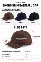 Casquette de baseball à visière courte avec logo personnalisé, chapeau de chef en coton de 5 cm, uniforme de travail de cuisine pour restaurant, café, salon de thé, unisexe