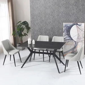 Manufactory Direct Glass Dinning Modern Furniture Nordic 8ft 6ft Square Banquet Wedding School Folding Dining Table