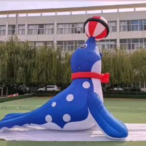 Palloncini gonfiabili con <span class=keywords><strong>leone</strong></span> marino, modello pubblicitario gonfiabile, grandi palloncini gonfiabili a forma di animale oceanico per un'efficace visibilità - Product Image 1