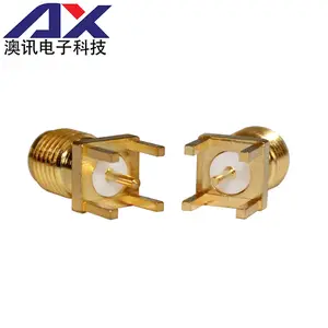 Customization Gold Plated SMA-KE Female Jack PCB Mount Straight RF Coaxial Connector