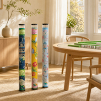 Alfombrilla de Mahjong Acrílica Personalizada al por Mayor para Principiantes, Tubo de Almacenamiento OEM, Bajo MOQ, Duradera, Ecológica, para 4 Jugadores, Uso Universal