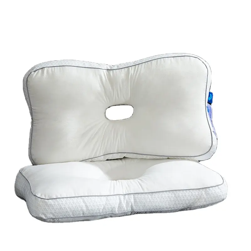 圧力のない綿の耳の保護、睡眠を助けるための羽の絹の綿の首の保護、家庭用穴の枕