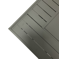 Ensemble de meubles d'extérieur multifonctionnels en métal : table basse carrée avec foyer à gaz pour des moments de convivialité confortables et une chaleur améliorée