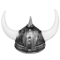 Casque de carnaval en plastique à cornes, pour Halloween, danemark, Viking, guerrier, styliste, vente en gros