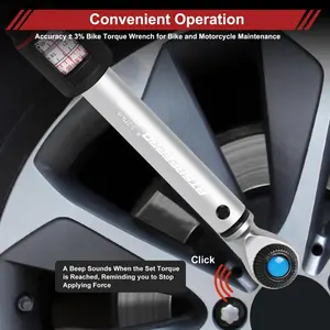 1/4 inç sürücü, çift yönlü ayarlanabilir pencere tarzı tork anahtarı 3-27 Nm - Product Image 6