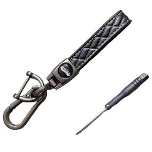 Factory Promotional Printed Leather Holder Car Logo Keychains Custom Design Keychain <b>Key</b> Rings - Product Image 1