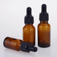 5ml 10ml 15ml 20ml 30ml 50ml 100ml Bouteille en verre ambré Flacons compte-gouttes d'huile essentielle en verre vide avec bouchons compte-gouttes en plastique noir