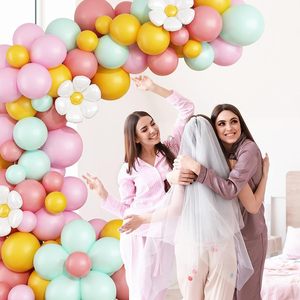Set di palloncini per feste con margherita transfrontaliera <span class=keywords><strong>compleanno</strong></span> per bambini baby one-year-old daisy balloon arch balloon chain decoration - Product Image 4