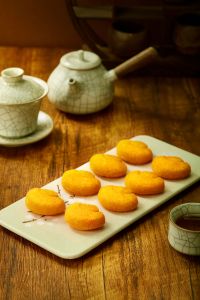 Pasteles de Mochi de Calabaza Dulce Congelados Rápidamente Sanquan (Harina de Arroz Glutinoso) en Bolsa - Menús de Postres para Restaurantes y Cafeterías de Frituras - Product Image 4