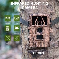 Caméra extérieure étanche 60MP 8K HD WIFI avec vision nocturne infrarouge et angle de détection de 120° pour la chasse et l'observation des animaux forestiers