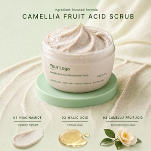 Gommage corporel personnalisable à la niacinamide, exfoliant aux acides de fruits (camélia, acide malique), aloès et squalane pour une peau lisse et éclatante - Product Image 3