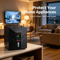 Régulateur de tension monophasé 220V en gros avec écran LCD, protection contre les surtensions et les sous-tensions pour réfrigérateurs, téléviseurs et autres appareils électroménagers