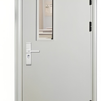 Porte coupe-feu en acier avec panneau de vision, certifiée UL10c/EN, 30/60/90 minutes, pour bâtiment commercial