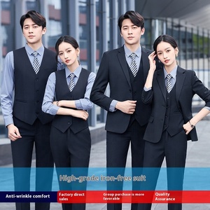 Vêtements de travail à fermeture à simple boutonnage Adultes Ventes immobilières 4S Store Business Hommes Femmes Trois pièces Gilet formel <span class=keywords><strong>Costume</strong></span> - Product Image 2