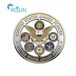 Pièces de monnaie commémoratives personnalisées pour les vétérans des Forces Armées des États-Unis, département de la Défense, souvenirs familiaux, pièces de monnaie de défi personnalisées, États-Unis - Product Image 2